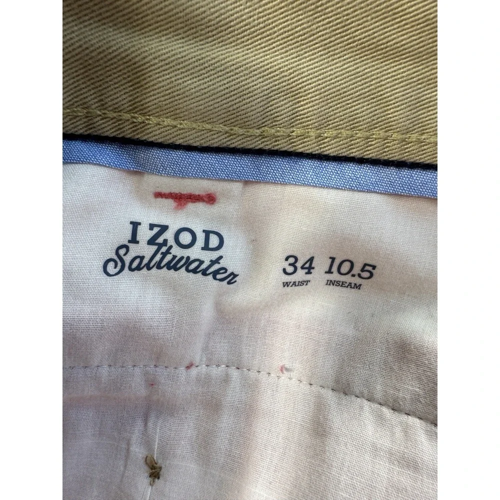 Izod Saltwater Men 34 Pink Whale Print Chino Shorts Nautical Preppy Beach Cotton